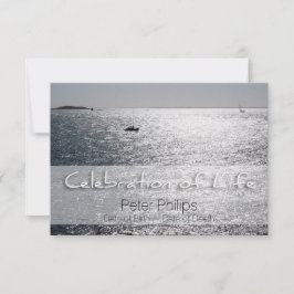 Seascape Feier der Beerdigung des Lebens Ankündigu Einladung