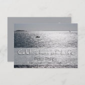 Seascape Feier der Beerdigung des Lebens Ankündigu Einladung (Vorne/Hinten)