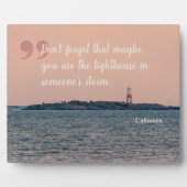 Seascape-Foto mit inspirierendem Zitat zum Leuchtt Fotoplatte (Vorderseite)