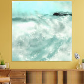 Seascape Galerie Wrapped Canvas Leinwanddruck (Insitu (Wohnzimmer))