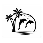 Seascape Jumping Delphine Gummi Briefmarke Gummistempel (Prägung)