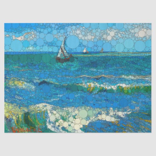 Seascape, Les Saintes-Maries-de-la-Mer, Dots Seidenpapier (Vorderseite)