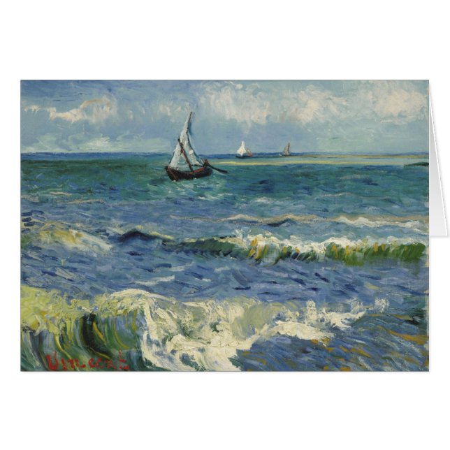 Seascape Les Saintes-Maries-de-la-Mer von Van Gogh (Vorderseite (Horizontal))