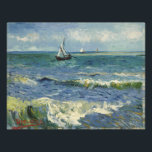Seascape Les Saintes-Maries-de-la-Mer von Van Gogh Fotodruck<br><div class="desc">Seascape in der Nähe von Les Saintes-Maries-de-la-Mer von Vincent Van Gogh, Öl auf der Leinwand 1888, ist ein Landschaftsbild eines Strandes mit Mohn, Wellen brechen und Boote, die auf dem Mittelmeer segeln. Gemalt als der Künstler in Arles im Süden Frankreichs lebte, offenbart das Bild Van Goghs Übergang von den Lehren...</div>