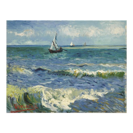 Seascape Les Saintes-Maries-de-la-Mer von Van Gogh Fotodruck (Vorne)