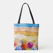 Seascape Liebe: Aquarellbilder Tasche (Rückseite)