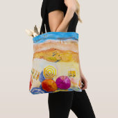 Seascape Liebe: Aquarellbilder Tasche (Von Nahem)
