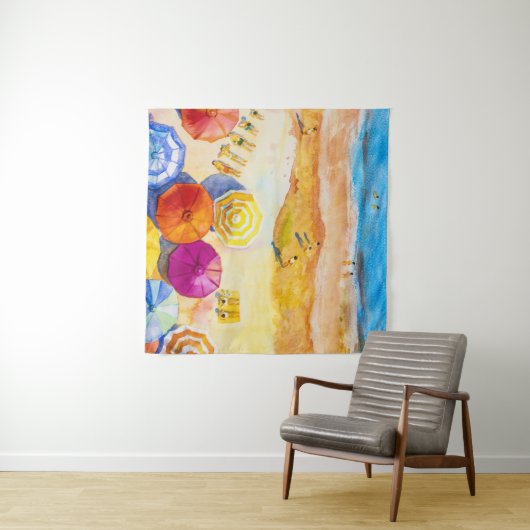 Seascape Liebe: Aquarellbilder Wandteppich (Beispiel (Horizontal))