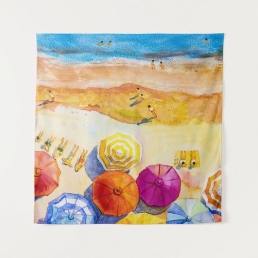 Seascape Liebe: Aquarellbilder Wandteppich (Vorderseite)