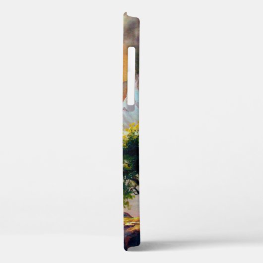 Seascape mit dem Ausbruch des Vulkans, Öl auf Case-Mate iPhone Hülle (Rückseite / Links)