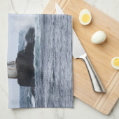 Seascape mit Leuchtturm Geschirrtuch (Viertel Falte)