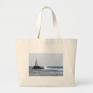 Seascape mit Leuchtturm Jumbo Stoffbeutel