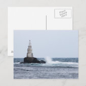 Seascape mit Leuchtturm Postkarte (Vorne/Hinten)