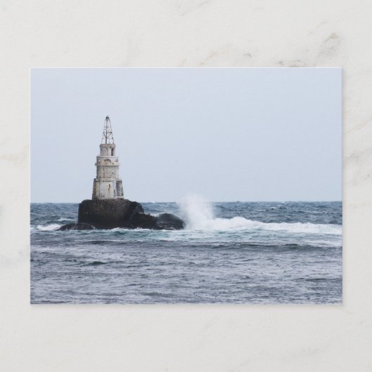 Seascape mit Leuchtturm Postkarte (Vorderseite)