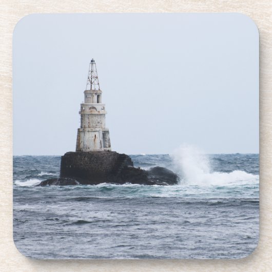 Seascape mit Leuchtturm Untersetzer (Vorderseite)