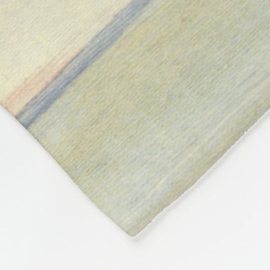 Seascape mit ruhiger Orangensonne Fleecedecke (Ecke)