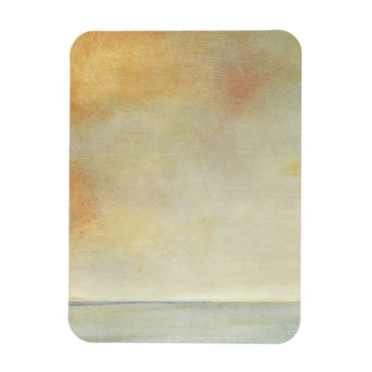 Seascape mit ruhiger Orangensonne Magnet (Vertikal)