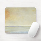 Seascape mit ruhiger Orangensonne Mousepad (Mit Mouse)