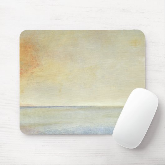 Seascape mit ruhiger Orangensonne Mousepad (Mit Mouse)