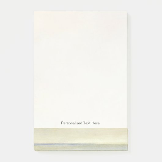 Seascape mit ruhiger Orangensonne Post-it Klebezettel (Vorderseite)