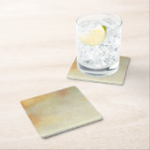 Seascape mit ruhiger Orangensonne Rechteckiger Pappuntersetzer (Vor Ort)