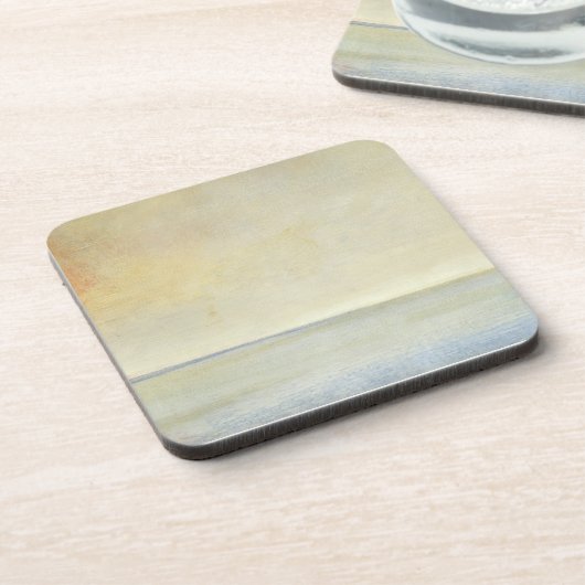 Seascape mit ruhiger Orangensonne Untersetzer (Linke Seite)