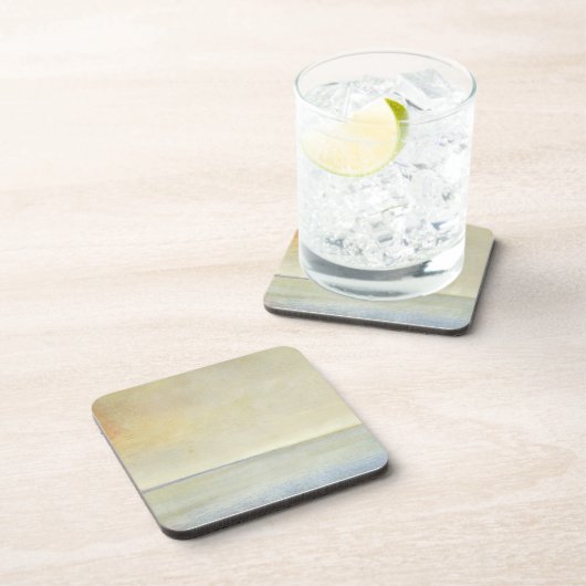 Seascape mit ruhiger Orangensonne Untersetzer (Rechte Seite)