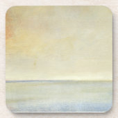 Seascape mit ruhiger Orangensonne Untersetzer (Vorderseite)