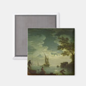 Seascape, Mondlicht, 1772 Magnet (Vorderseite/Rückseite)