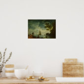 Seascape, Mondlicht, 1772 Poster (Küche)