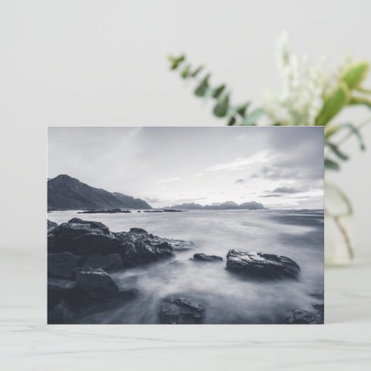 Seascape Monochrome Card (Stehend Vorderseite)