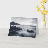 Seascape monochrome Fotografie Karte (Gelbe Blume)