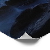 Seascape nach Sonnenuntergang Poster (Ecke)