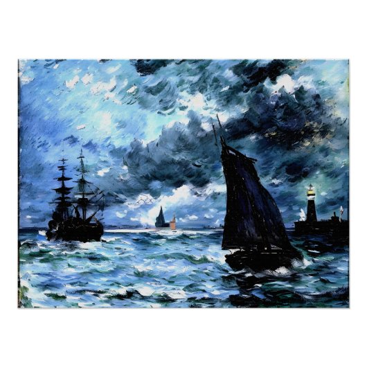 Seascape, Nachtwirkung Poster (Vorderseite)