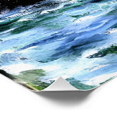 Seascape, Nachtwirkung Poster (Ecke)