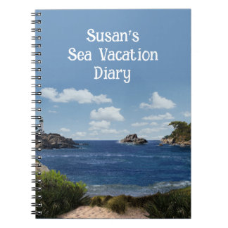 Seascape-Notebook mit anpassbarem Text Notizblock