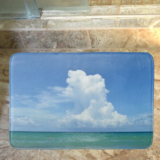 Seascape Ocean and Storm Cloud Coast Badematte