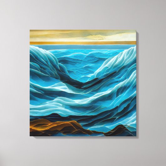 Seascape Painting - Stretchierte Canvas Print Leinwanddruck (Vorderseite)