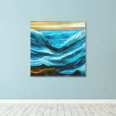 Seascape Painting - Stretchierte Canvas Print Leinwanddruck (Insitu (Holzboden))