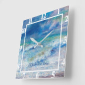Seascape Quadratische Wanduhr (Winkel)