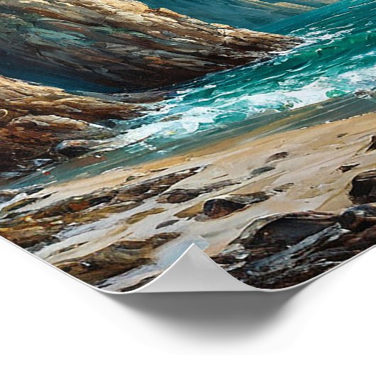 Seascape-Schiff Poster (Ecke)