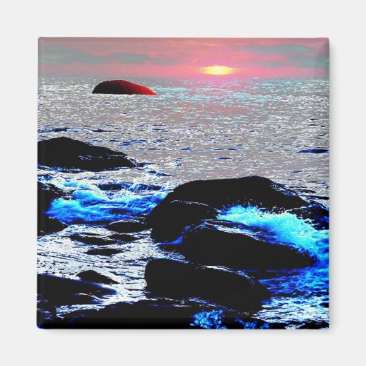 Seascape Sonnenuntergang...... Magnet (Vorne)