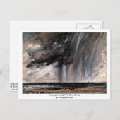 Seascape-Studie mit Regenwolke von Constable John Postkarte (Vorne/Hinten)