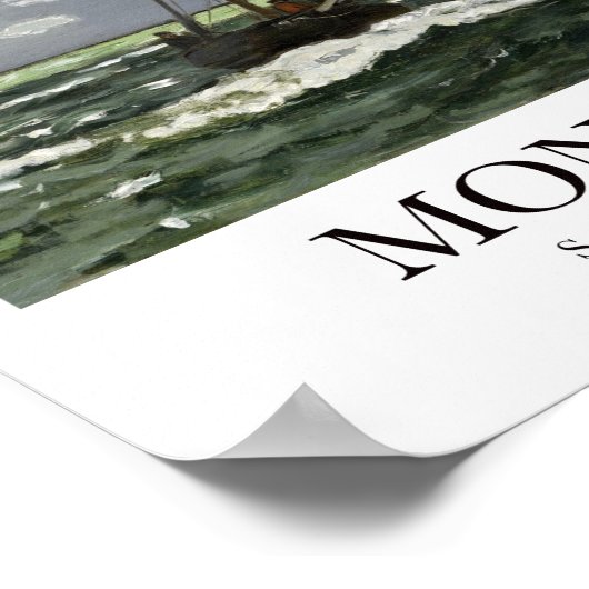 Seascape, Sturm von Claude Monet Poster (Ecke)