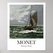 Seascape, Sturm von Claude Monet Poster (Vorne)