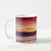 Seascape und Pier bei Sonnenuntergang, CA Kaffeetasse (Links)