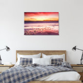Seascape und Pier bei Sonnenuntergang, CA Leinwanddruck (Insitu (Schlafzimmer))