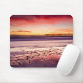 Seascape und Pier bei Sonnenuntergang, CA Mousepad (Mit Mouse)