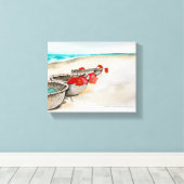 Seascape. Vietnam. Küste in Hoi An Leinwanddruck (Insitu (Holzboden))