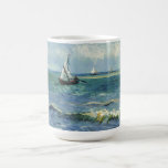 Seascape | Vincent van Gogh Kaffeetasse<br><div class="desc">Seascape in der Nähe von Les Saintes-Maries-de-la-Mer (1888) von dem niederländischen Postimpressionisten Vincent Van Gogh. Original-Kunstwerk ist ein Ölgemälde auf der Leinwand,  das ein Boot auf einem abstrakten blauen Ozean darstellt. Verwenden Sie die Entwurfstools,  um einen benutzerdefinierten Text hinzuzufügen oder das Bild zu personalisieren.</div>